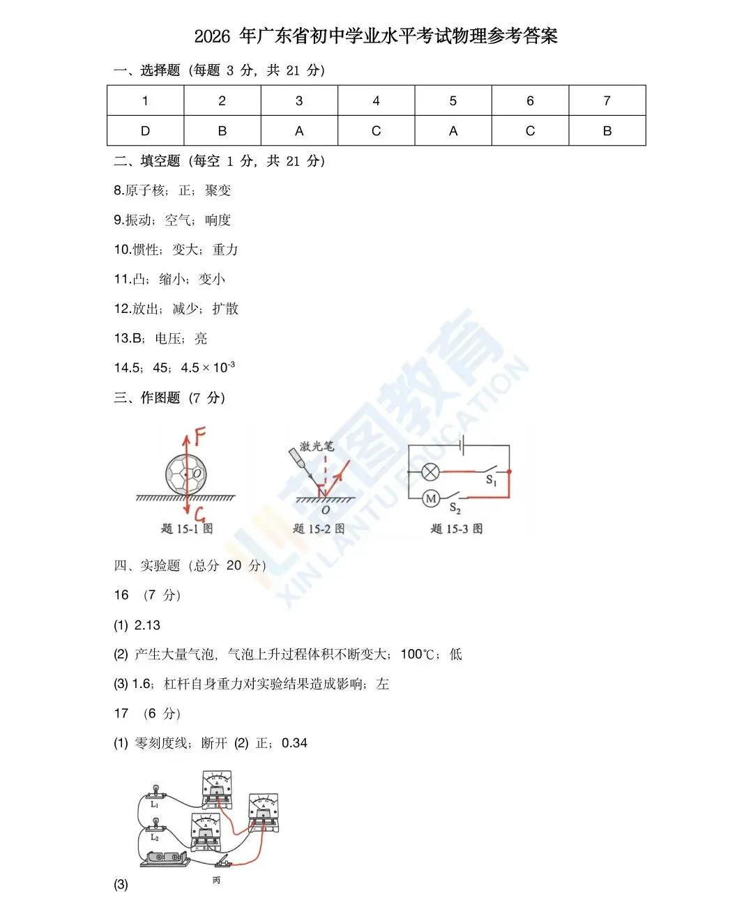 2026佛山中考物理试卷&答案&解析-第16张图片-四季读书网