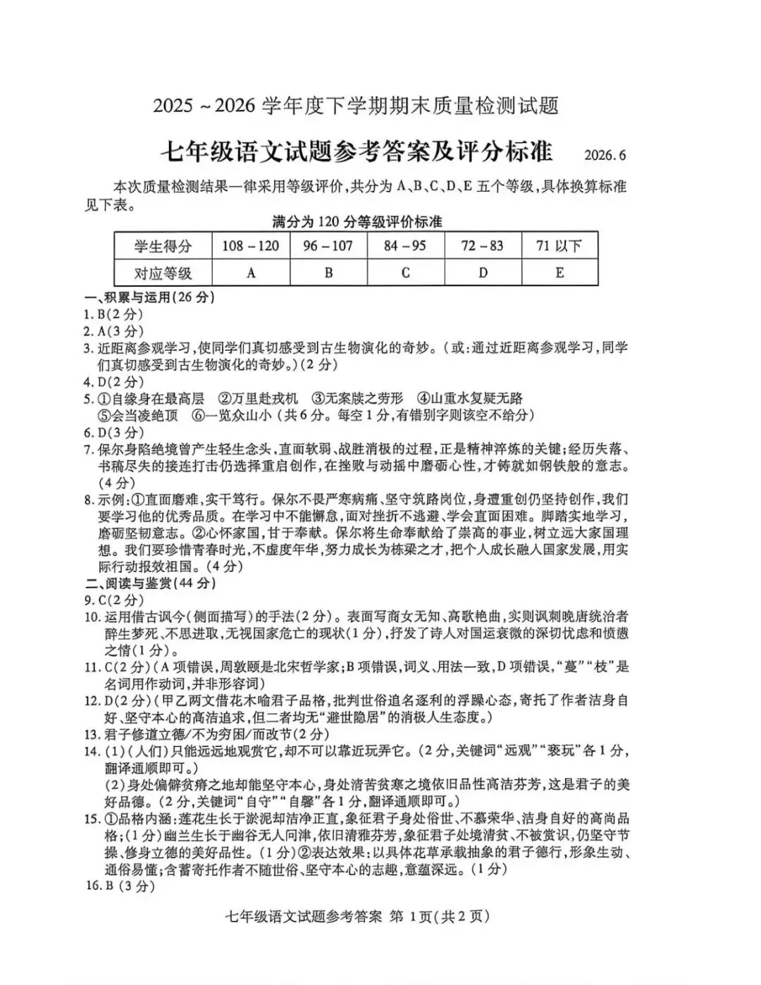 期末真题-兰山区2026年初二下学期语文期末试题+答案(可下载)-第5张图片-四季读书网