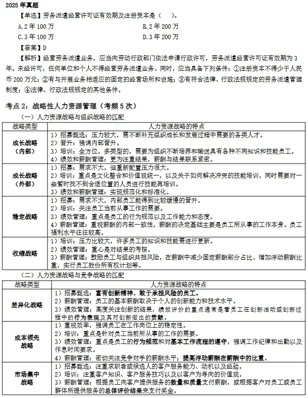 26年中级经济师人力资源真题考点-第3张图片-四季读书网