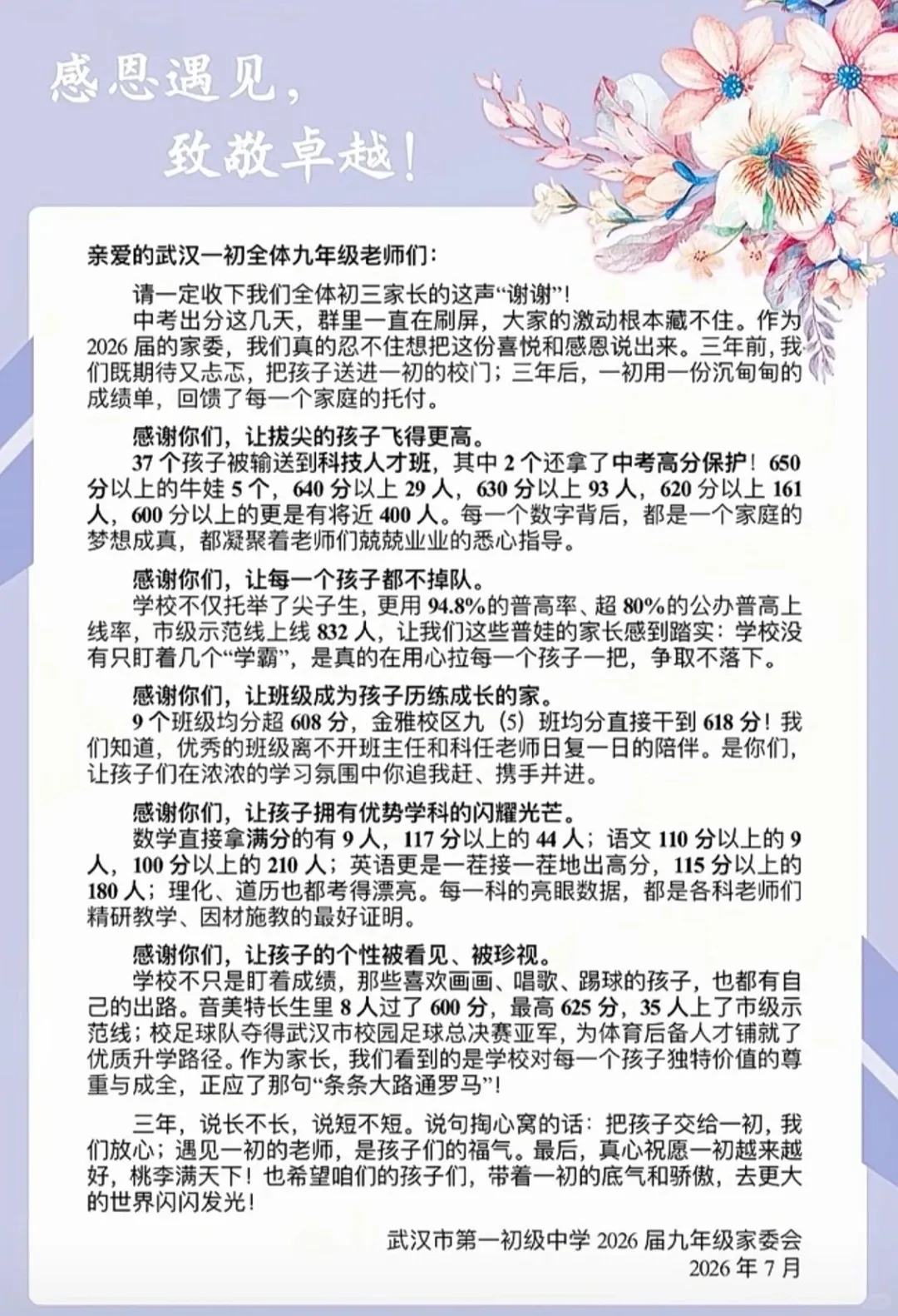 重磅!2026年武汉50所学校中考成绩汇总!-第7张图片-四季读书网