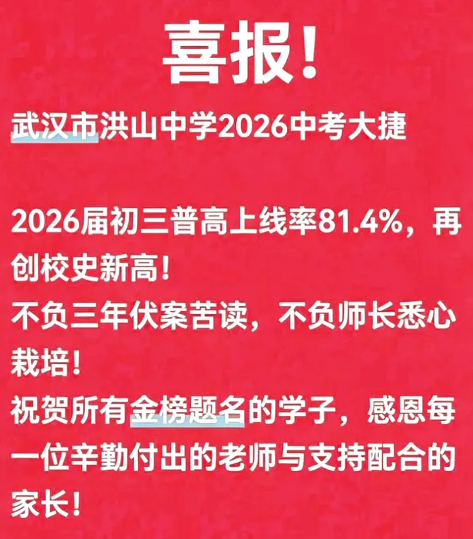 重磅!2026年武汉50所学校中考成绩汇总!-第12张图片-四季读书网