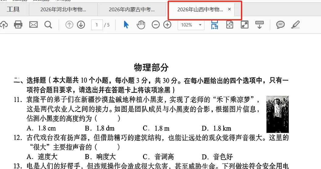 忠烤真题11套,分地区合集整理,包含教师和学生专用版本,一键下载-第10张图片-四季读书网