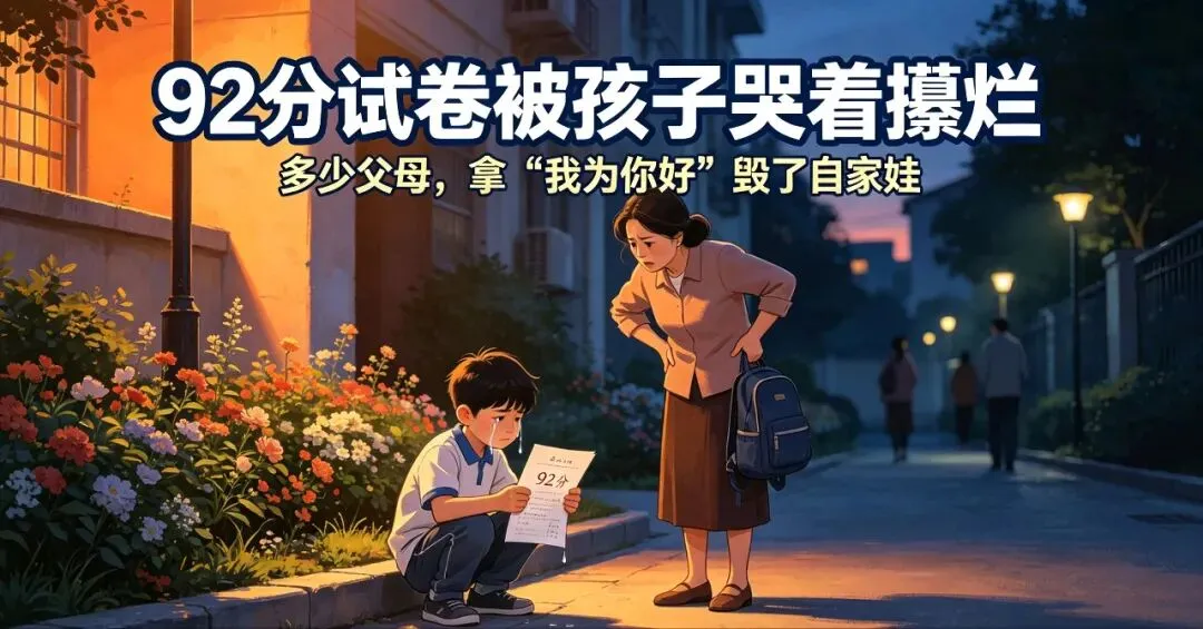 92分试卷被孩子哭着攥烂:多少父母,拿“我为你好”毁了自家娃-第1张图片-四季读书网