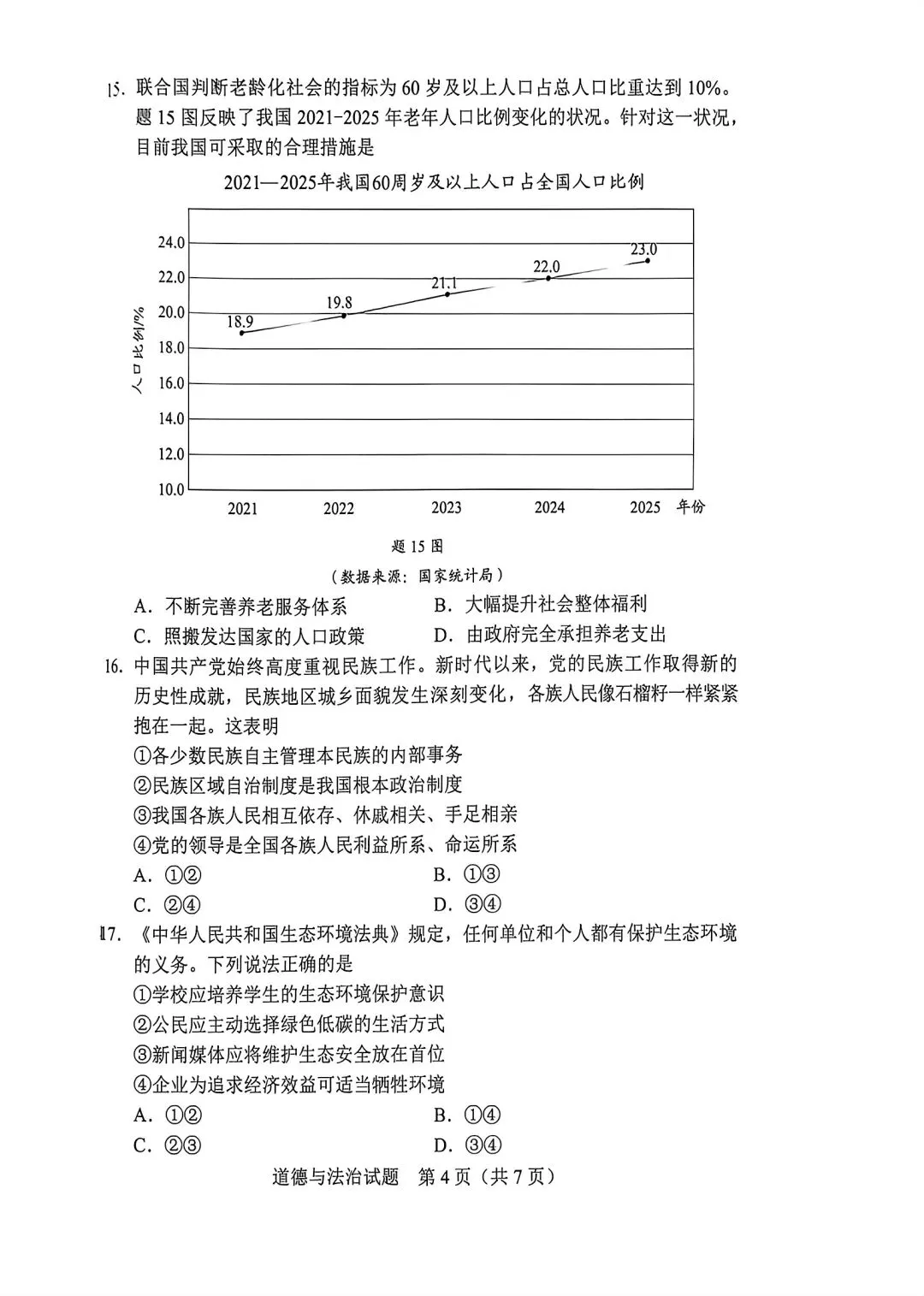全部齐了!广东中考历史、道法等真题原卷及参考答案来了-第15张图片-四季读书网 全部齐了!广东中考历史、道法等真题原卷及参考答案来了-第15张图片-四季读书网