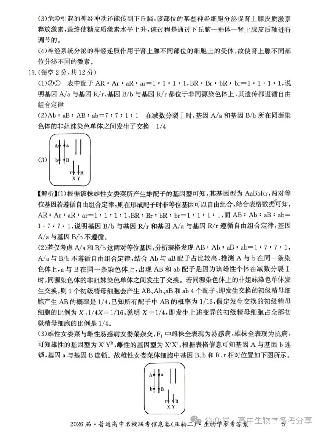 2026届高考生物学模拟试卷及答案解析-第13张图片-四季读书网