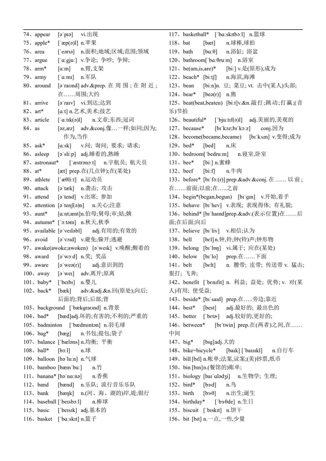 中考英语新课标初中英语1600个词汇正序背诵版-第4张图片-四季读书网