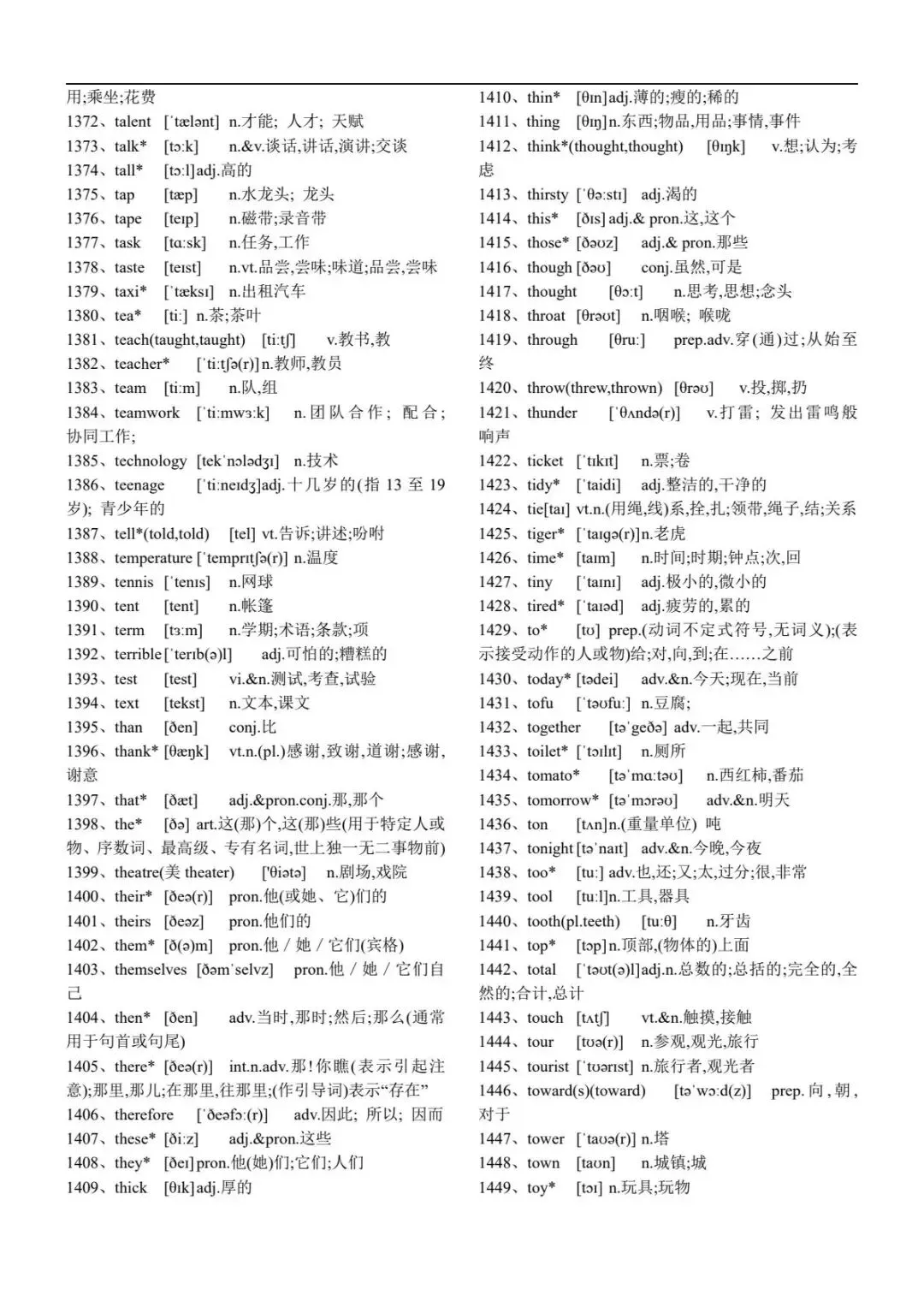 中考英语新课标初中英语1600个词汇正序背诵版-第20张图片-四季读书网