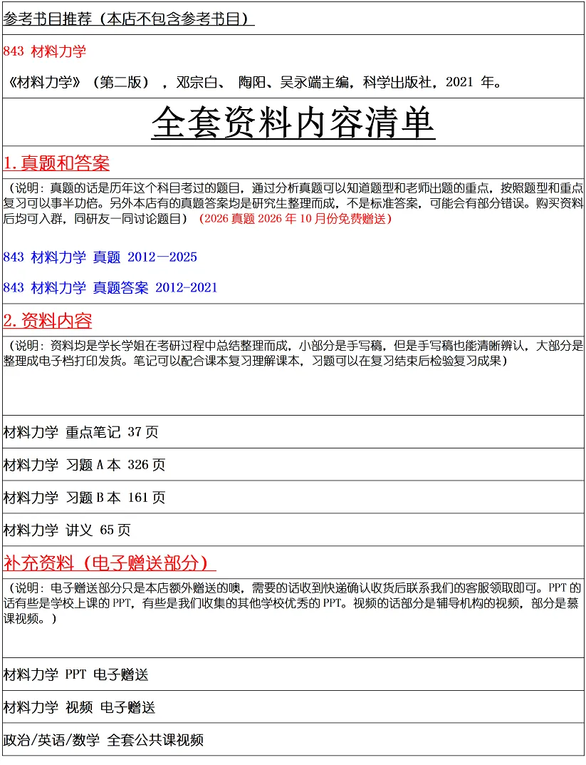 扬州大学2027考研真题资料 | 扬州大学土木工程考研843材料力学真题答案笔记题库|持续更新中……-第14张图片-四季读书网
