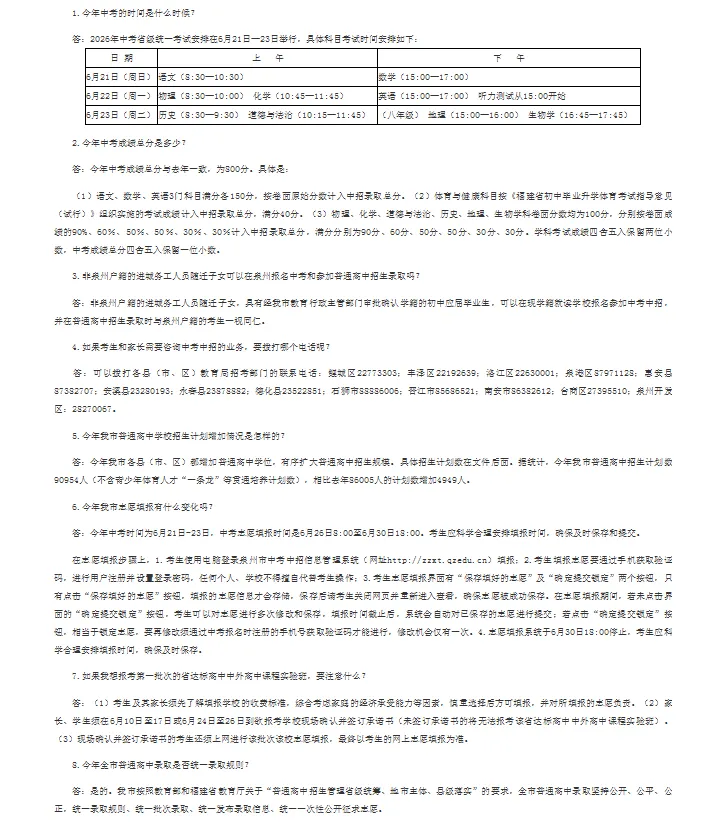 泉州中考成绩预计7月10日左右可查!附中考查分通道>>-第9张图片-四季读书网 泉州中考成绩预计7月10日左右可查!附中考查分通道>>-第9张图片-四季读书网