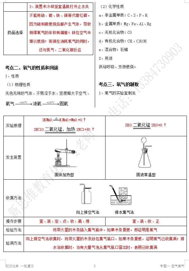 中考一轮复习 专题一 空气氧气 (教)-第2张图片-四季读书网