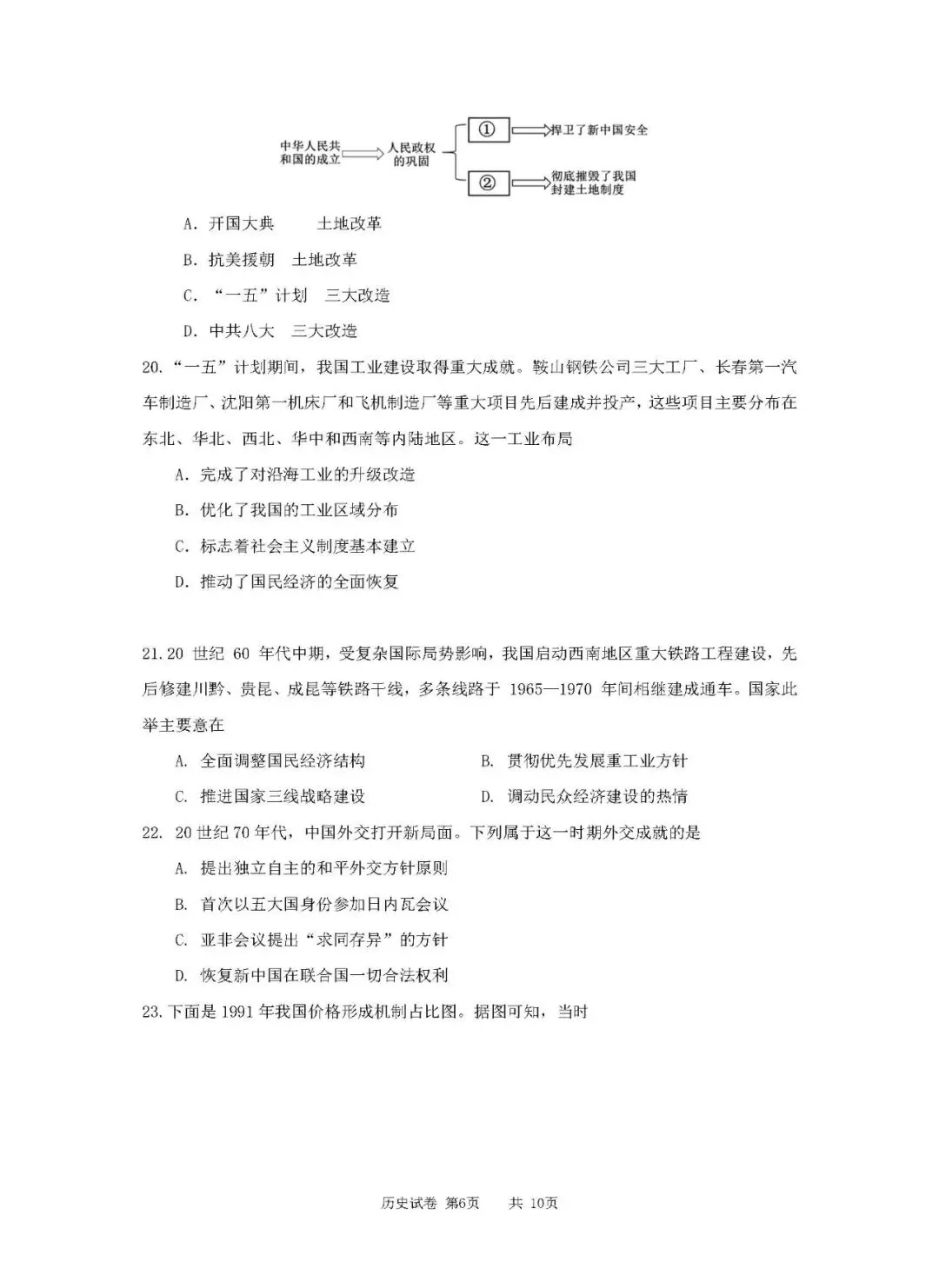 2026年辽宁省高中学业水平考试【历史】模拟试卷(二)+答案-第8张图片-四季读书网 2026年辽宁省高中学业水平考试【历史】模拟试卷(二)+答案-第8张图片-四季读书网
