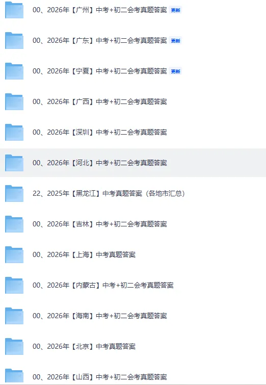 【7.5更新】2026中考+地生会考试卷及答案!西藏,广东,广州,河北、吉林,宁夏,深圳,黑龙江,广西北京江西辽宁云南湖南陕西贵州河南等-第1张图片-四季读书网