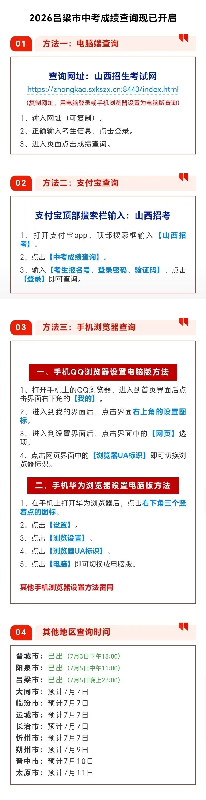 【喜至】吕梁市2026中考成绩查询已开启-第1张图片-四季读书网