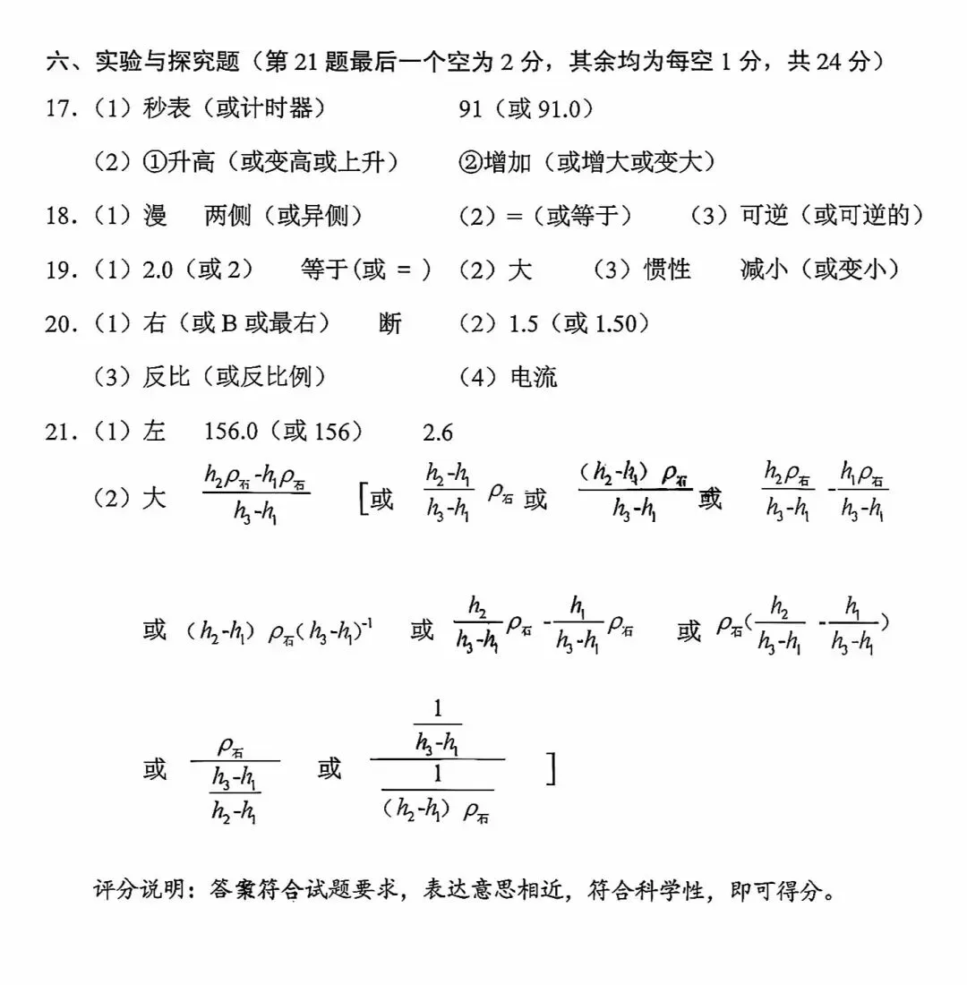 2026年中考物理试题及答案(吉林卷)-第9张图片-四季读书网