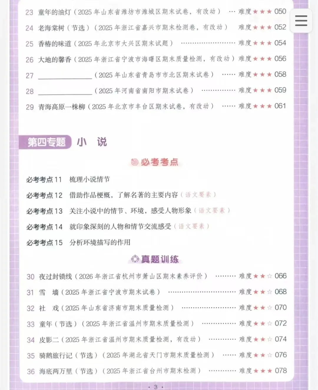 阅读真题-小学语文1-6年级-第4张图片-四季读书网 阅读真题-小学语文1-6年级-第4张图片-四季读书网