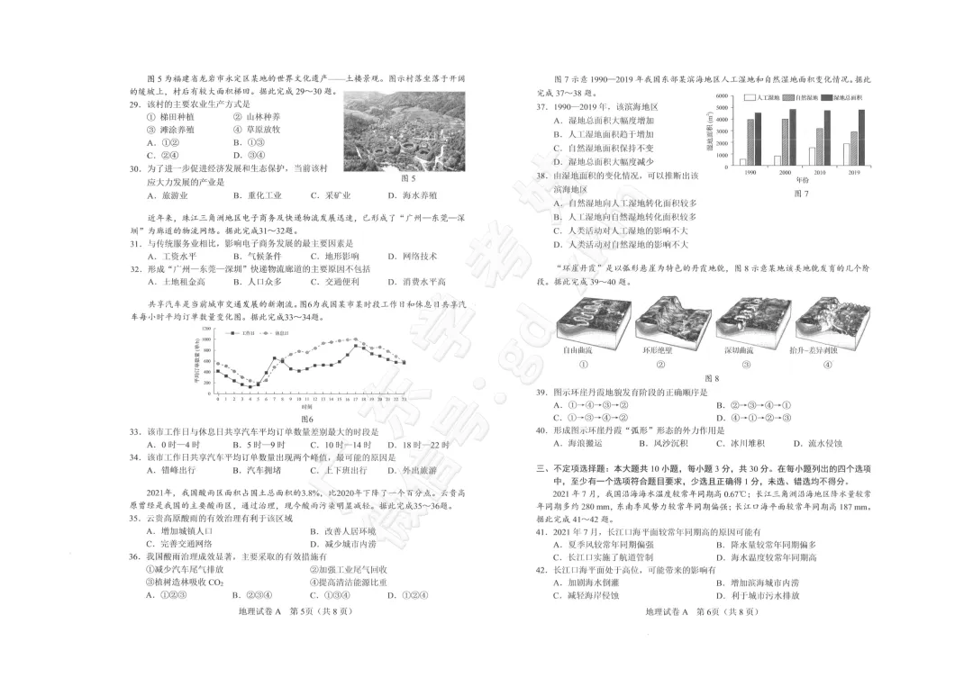 复习持续!2025年合格考地理真题这里领,预祝拿A→-第7张图片-四季读书网
