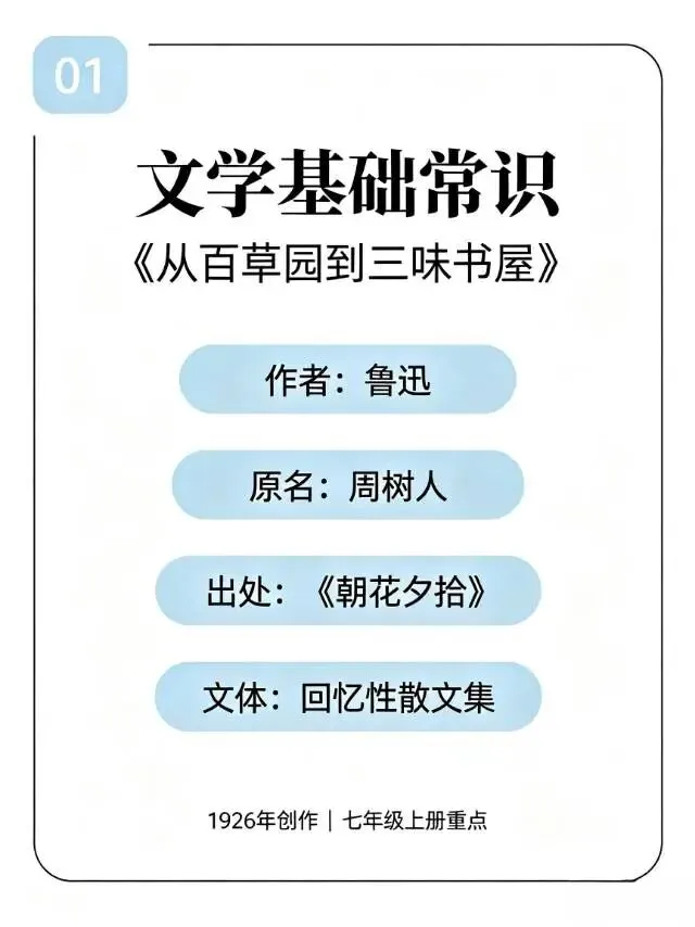 中考必考《从百草园到三味书屋》满分拆解-第1张图片-四季读书网 中考必考《从百草园到三味书屋》满分拆解-第1张图片-四季读书网