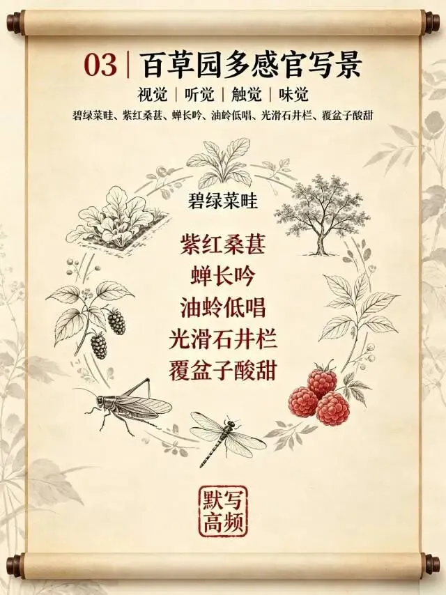 中考必考《从百草园到三味书屋》满分拆解-第3张图片-四季读书网 中考必考《从百草园到三味书屋》满分拆解-第3张图片-四季读书网