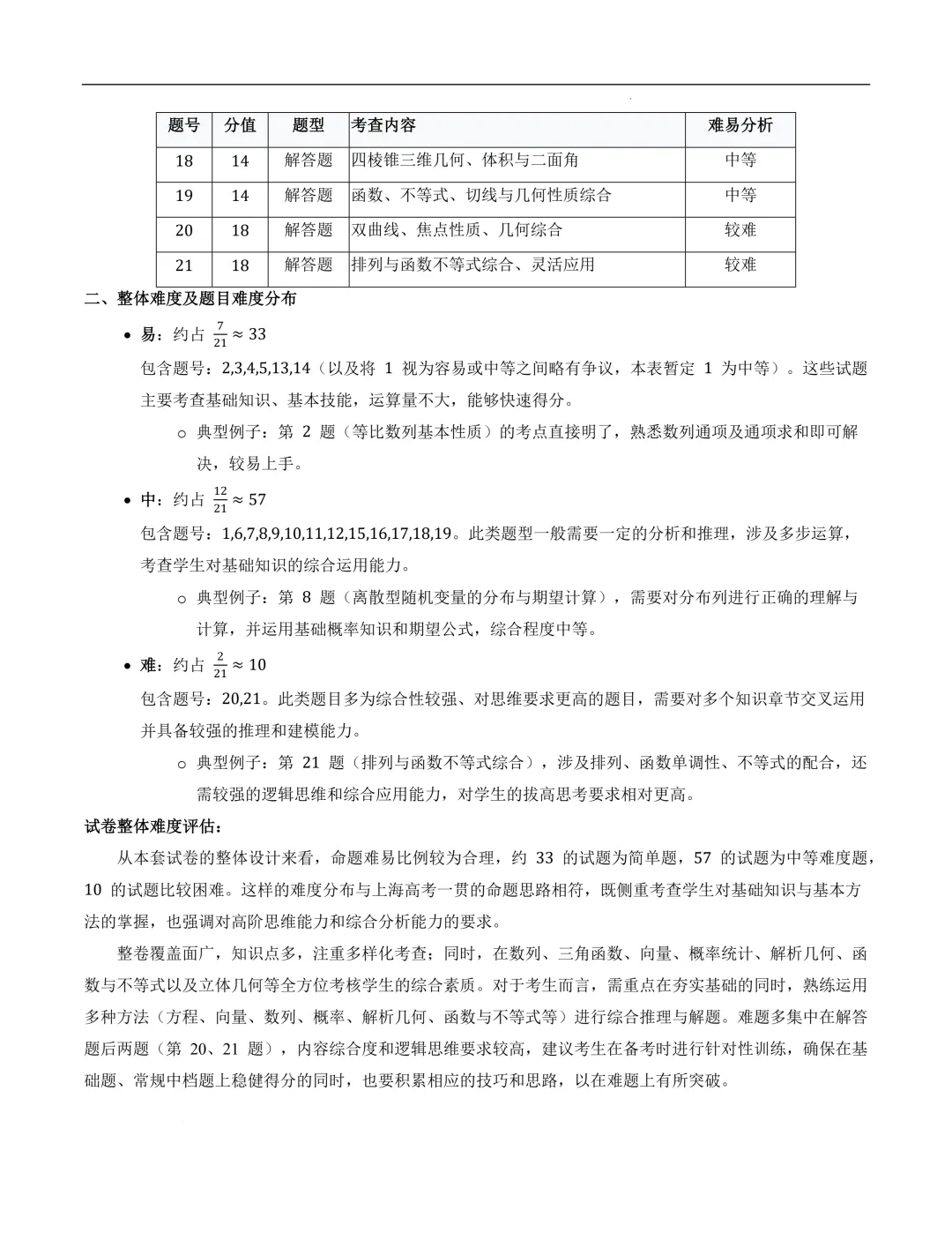 2026年高考数学试卷点评(上海卷)-第5张图片-四季读书网