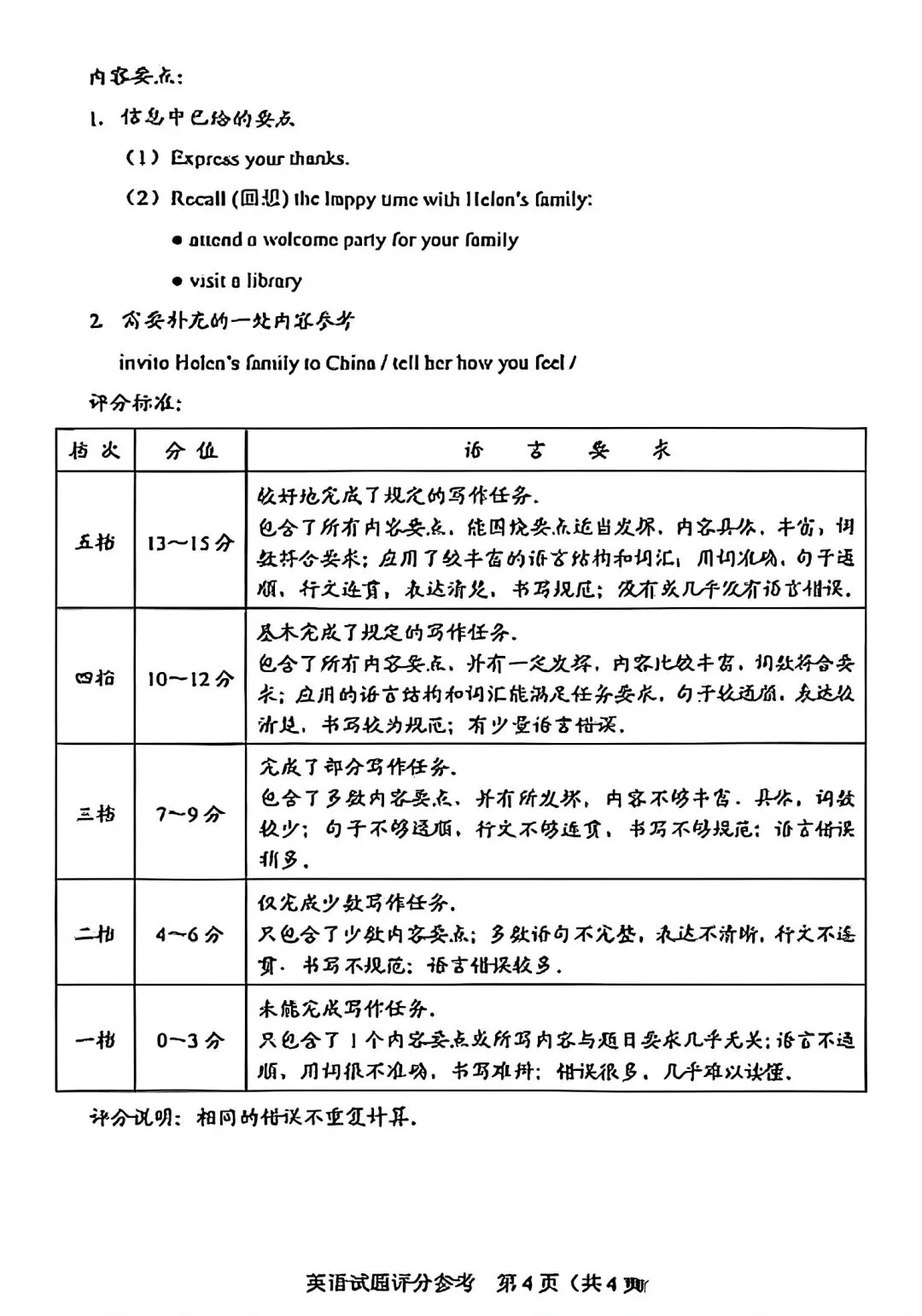 2026中考英语真题32:河北英语-第16张图片-四季读书网