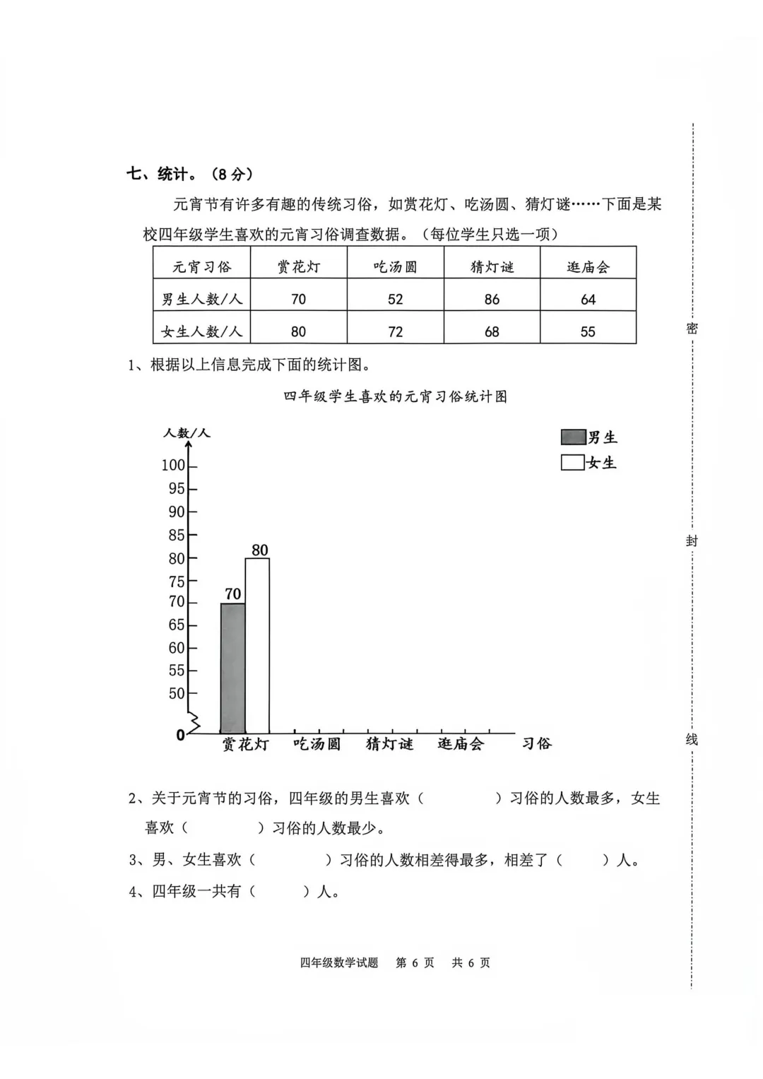 估分啦!四年级这几个区的期末试卷出来咯-第16张图片-四季读书网