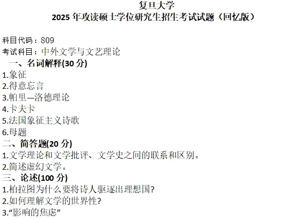 复旦大学考研真题-第1张图片-四季读书网