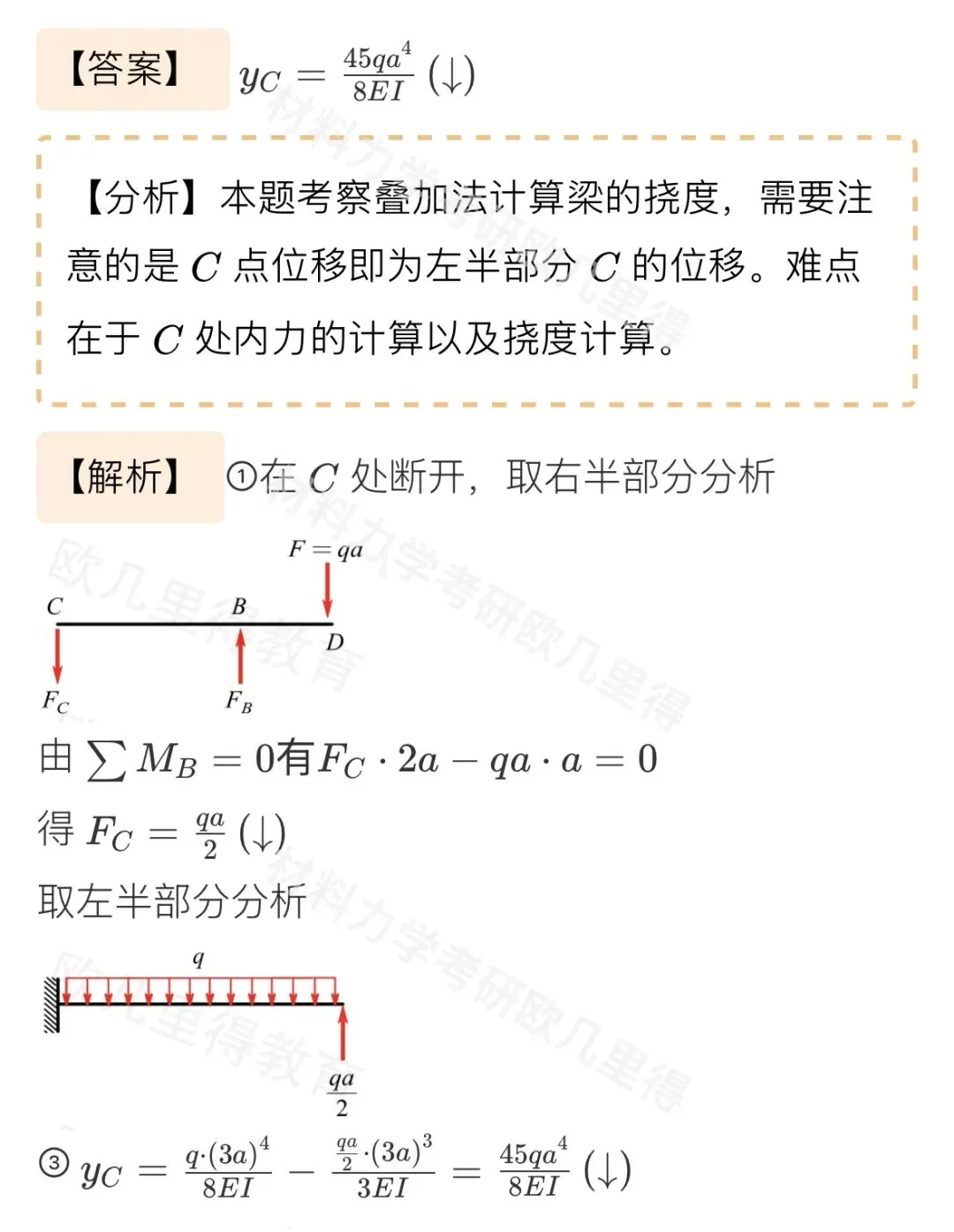27考研材料力学每日一题(0707)| 求主应力和轴向变形-湖南大学2020年-节选自2027版《材料力学复习全书》-第4张图片-四季读书网 27考研材料力学每日一题(0707)| 求主应力和轴向变形-湖南大学2020年-节选自2027版《材料力学复习全书》-第4张图片-四季读书网