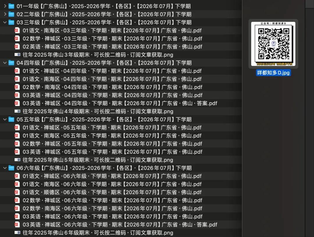 最新【佛山·小学各年级·下·期末】各科真题·速递·可打印·2026年07月-第4张图片-四季读书网