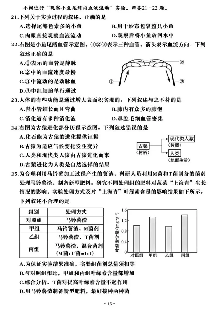 命题不易:一份中考生物试卷背后的匠心与担当!-第6张图片-四季读书网 命题不易:一份中考生物试卷背后的匠心与担当!-第6张图片-四季读书网