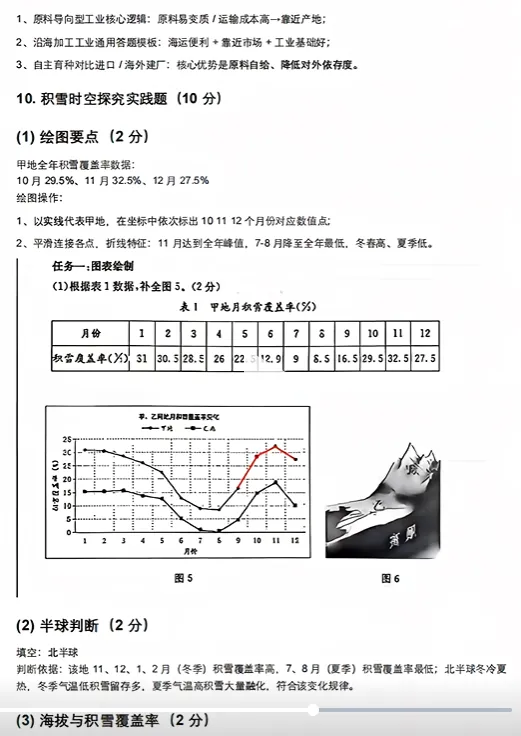 2026年内蒙古中考地理试卷参考答案-第3张图片-四季读书网