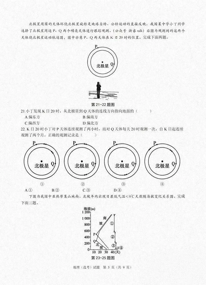 【地理热点|真题】2026年6月浙江省高考地理真题及答案-第6张图片-四季读书网 【地理热点|真题】2026年6月浙江省高考地理真题及答案-第6张图片-四季读书网