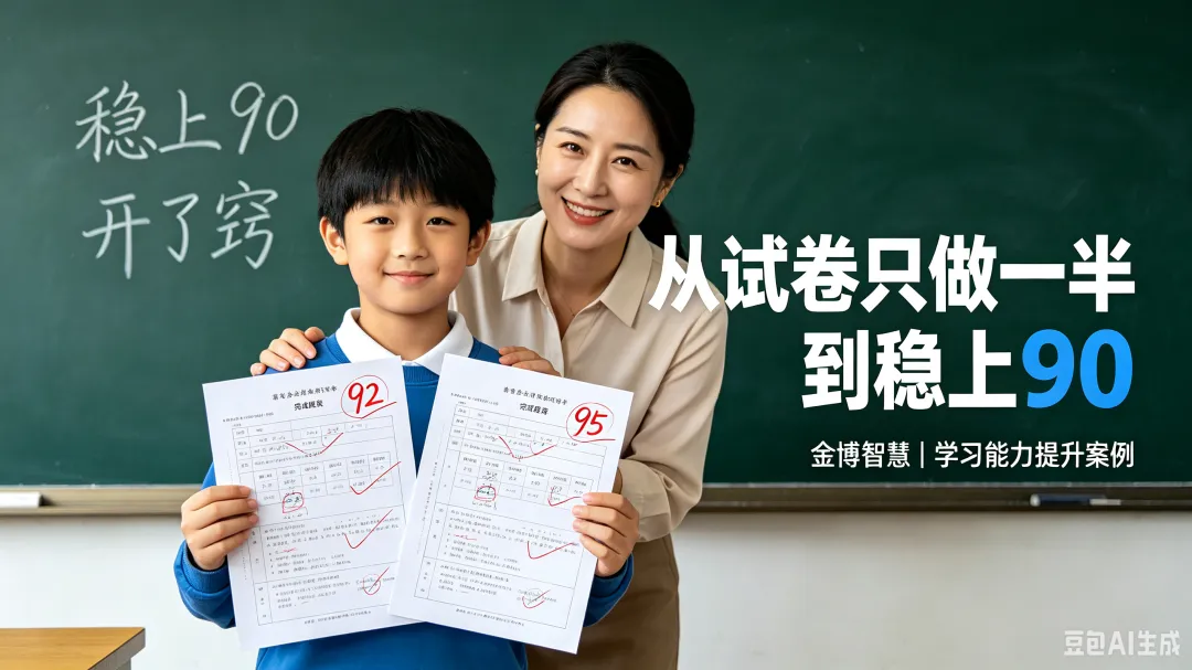 从"试卷只做一半"到稳上90,金博智慧让9岁男孩"开了窍"-第1张图片-四季读书网 从"试卷只做一半"到稳上90,金博智慧让9岁男孩"开了窍"-第1张图片-四季读书网