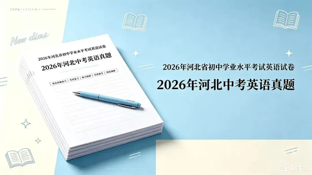 2026年河北省初中学业水平考试—英语试卷-第1张图片-四季读书网