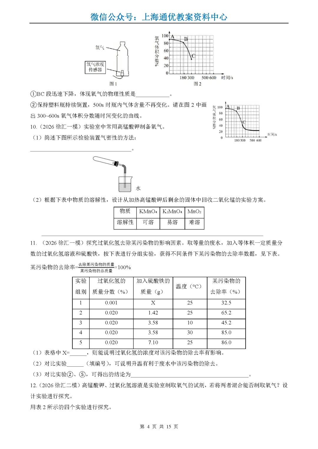 【暑期化学】2026年上海中考一二模试题精选-第5张图片-四季读书网 【暑期化学】2026年上海中考一二模试题精选-第5张图片-四季读书网