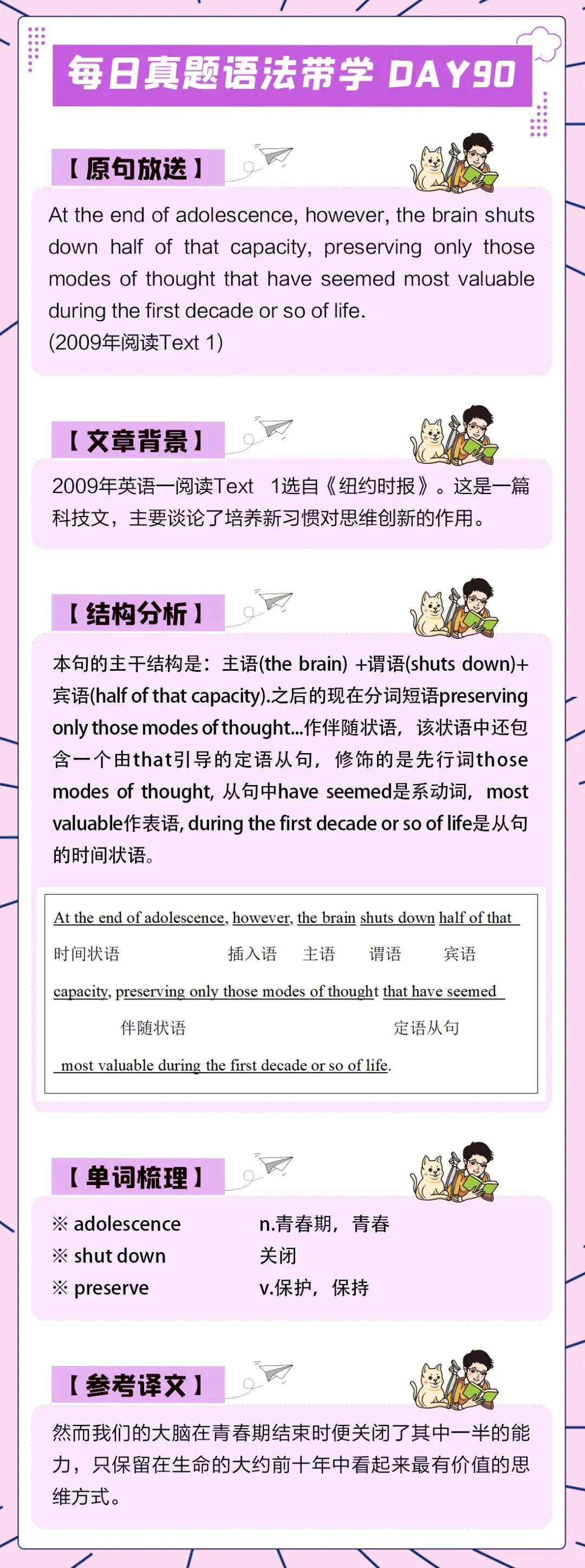 晓艳考研真题语法带学DAY90!抱朴守拙,行稳致远.-第4张图片-四季读书网