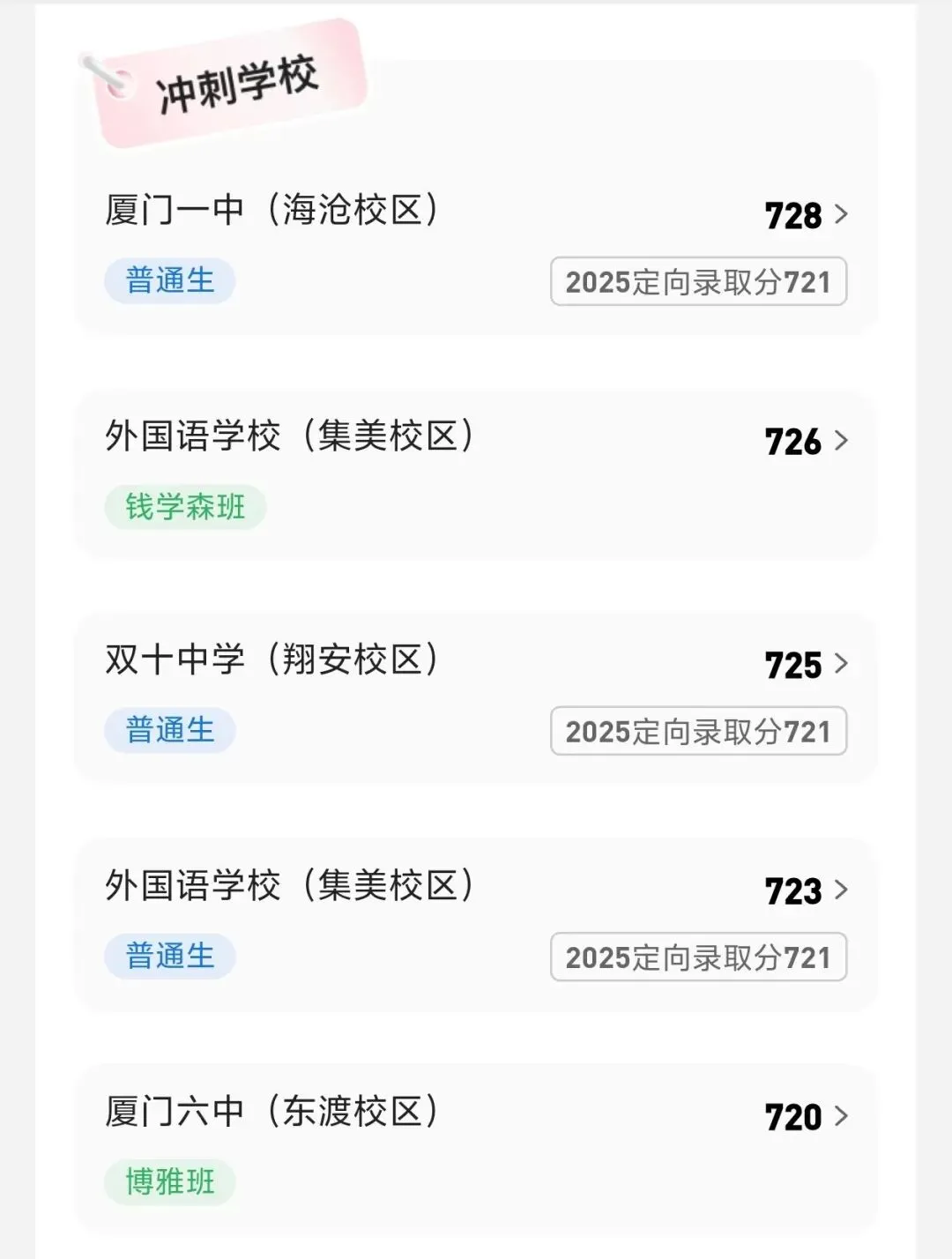 你的中考成绩能上哪个高中?2026年厦门中考分数测算对应高中!-第4张图片-四季读书网