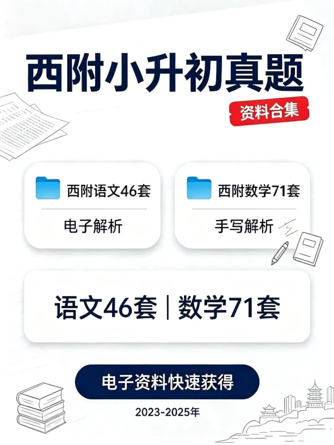 重庆西附小升初真题合集(语文+数学)比武真题合集100多套-第1张图片-四季读书网