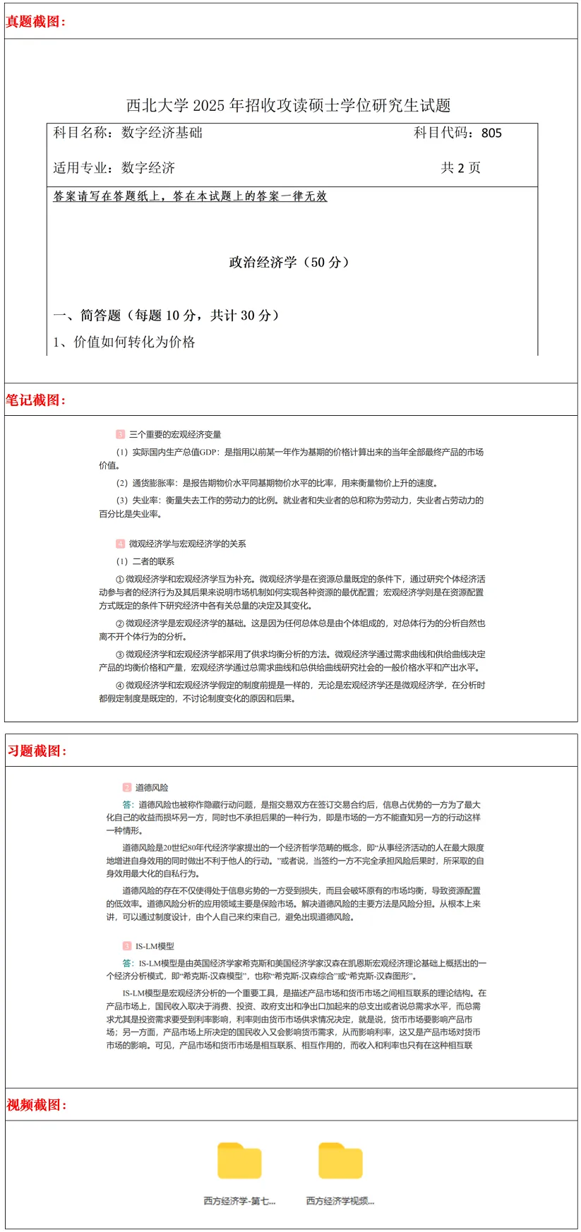 西北大学2027考研真题和资料 | 西北大学数字经济考研805数字经济基础答案笔记习题!持续更新中……-第18张图片-四季读书网