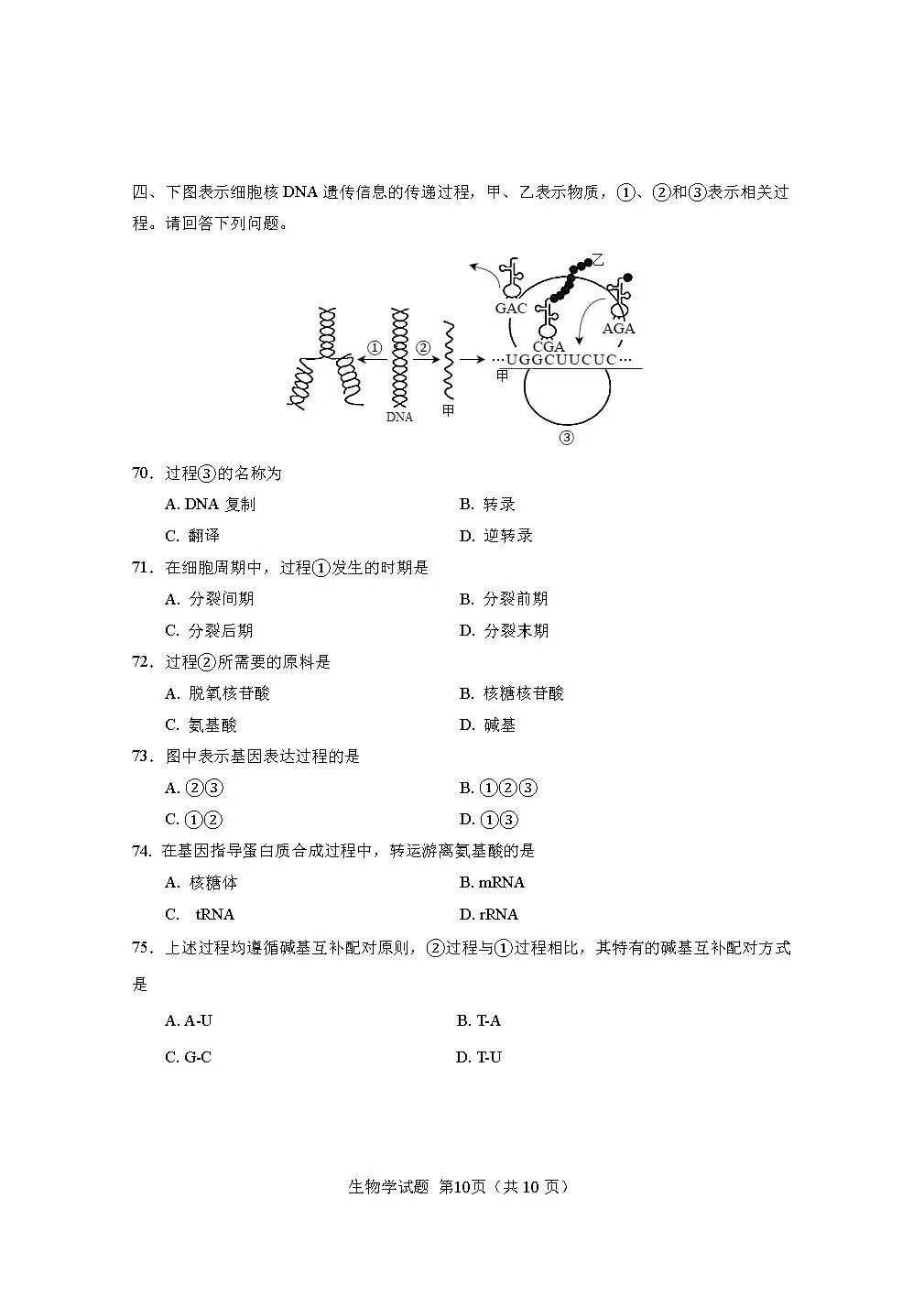 2026年辽宁省高中学业水平考试【生物】模拟试卷(二)+答案-第12张图片-四季读书网