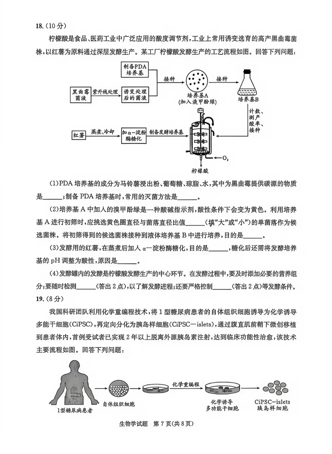 2026年成都零诊全科真题卷及参考答案汇总-第76张图片-四季读书网