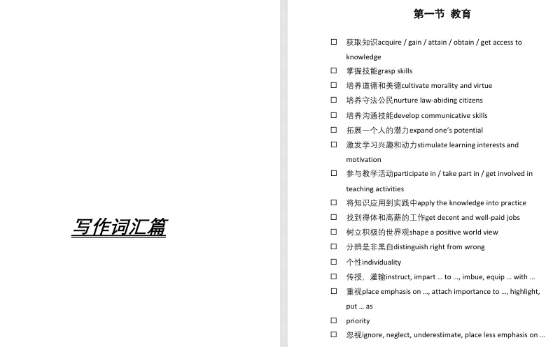 雅思真题|4000核心词电子版!覆盖全科高频话题,完整版PDF可打印!-第11张图片-四季读书网