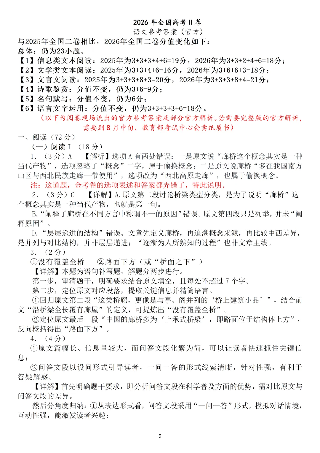 【精校官方】2026年高考语文全国Ⅱ卷真题及官方答案(全国二卷)含官方解析+文言文挖空+文言现象总结+考试细目表-第10张图片-四季读书网 【精校官方】2026年高考语文全国Ⅱ卷真题及官方答案(全国二卷)含官方解析+文言文挖空+文言现象总结+考试细目表-第10张图片-四季读书网
