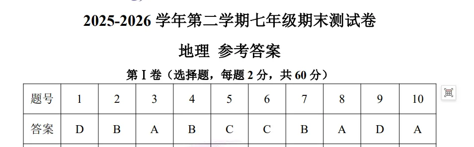 全科齐了!26年东莞初中、高中期末真题卷+答案汇总!-第19张图片-四季读书网 全科齐了!26年东莞初中、高中期末真题卷+答案汇总!-第19张图片-四季读书网