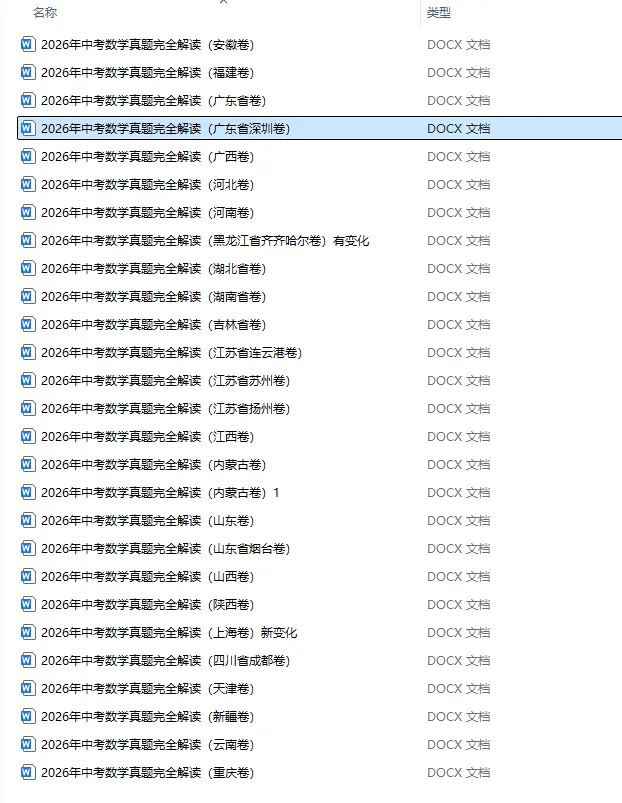 2026中考全国各地数学真题详细解读(共27专题)-第3张图片-四季读书网
