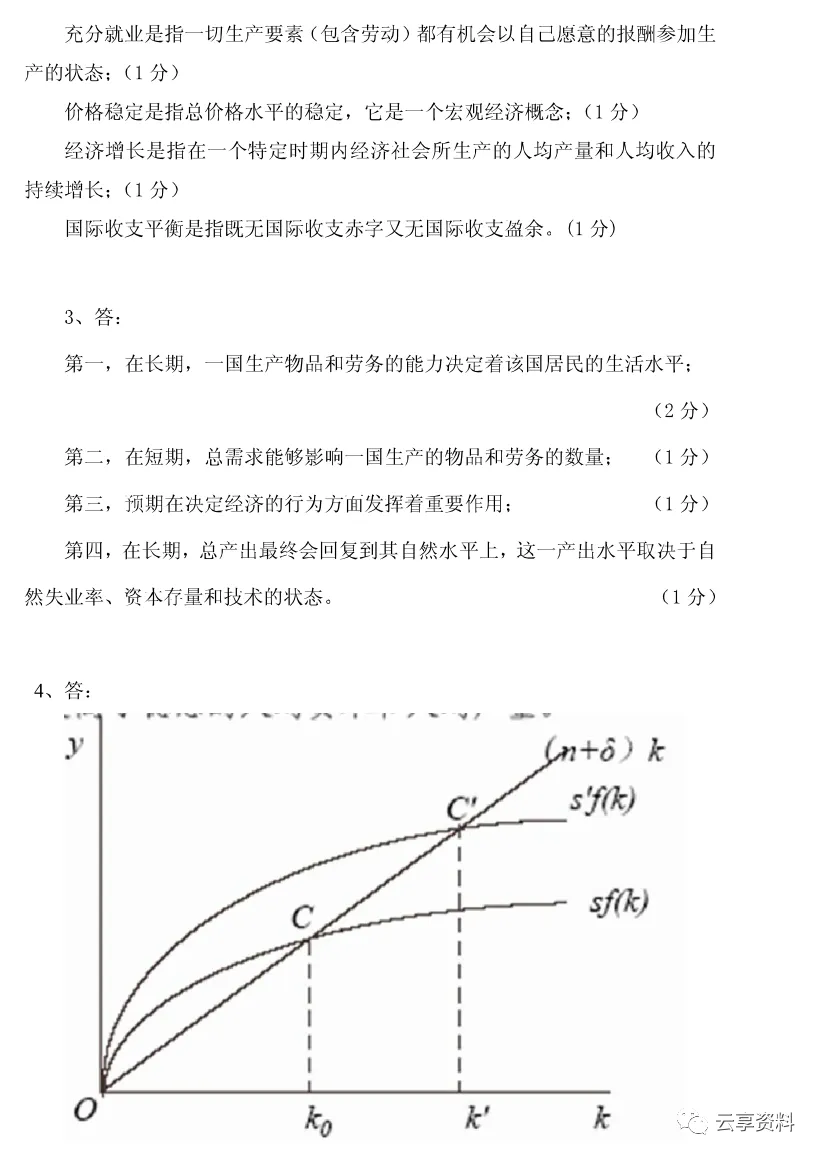 宏观经济学往年期末试卷整理-第77张图片-四季读书网