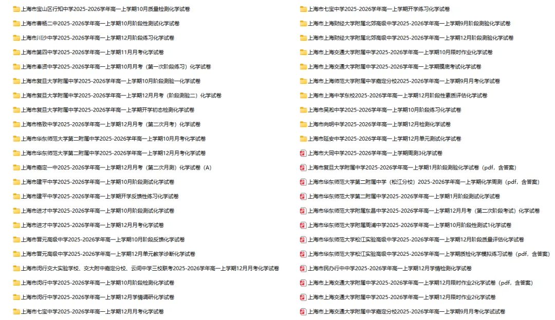 2025-2026学年上海初高中化学试卷汇总(791份)-第15张图片-四季读书网 2025-2026学年上海初高中化学试卷汇总(791份)-第15张图片-四季读书网
