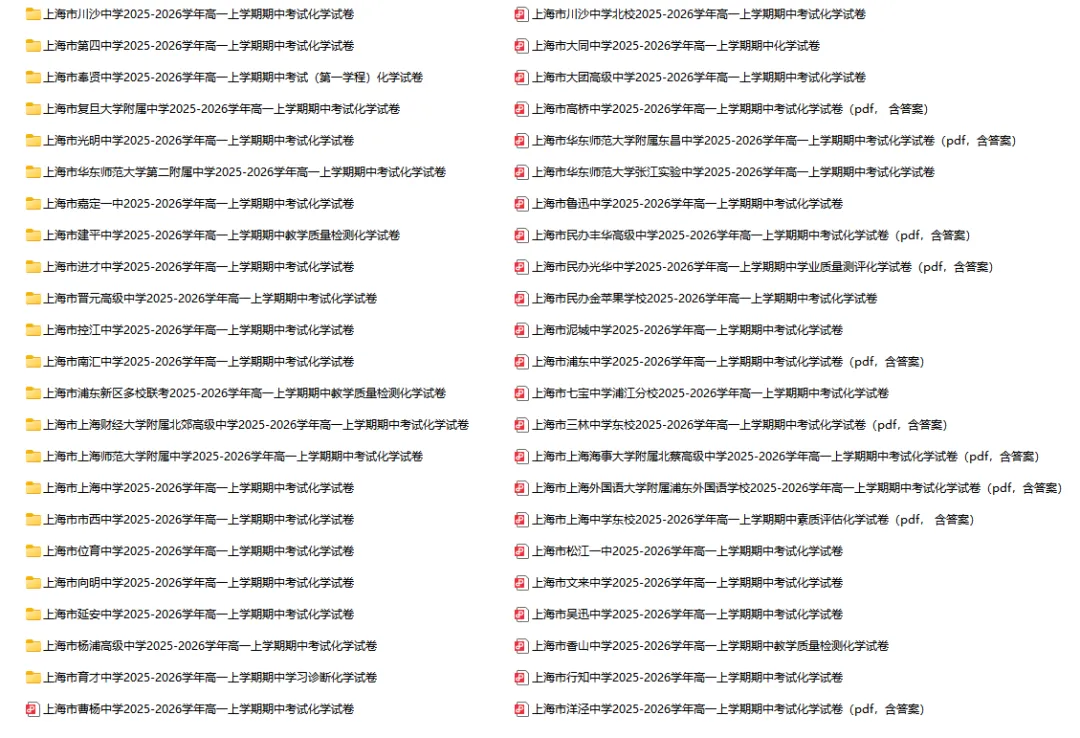 2025-2026学年上海初高中化学试卷汇总(791份)-第16张图片-四季读书网 2025-2026学年上海初高中化学试卷汇总(791份)-第16张图片-四季读书网