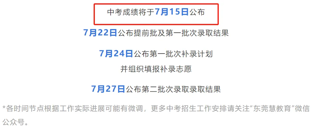 中考成绩出了!比模考高分?东莞中考查分时间及渠道......-第10张图片-四季读书网