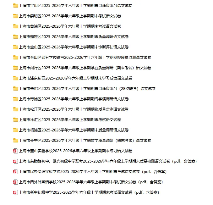 2025-2026学年上海初高中语文试卷汇总(739份)-第3张图片-四季读书网 2025-2026学年上海初高中语文试卷汇总(739份)-第3张图片-四季读书网