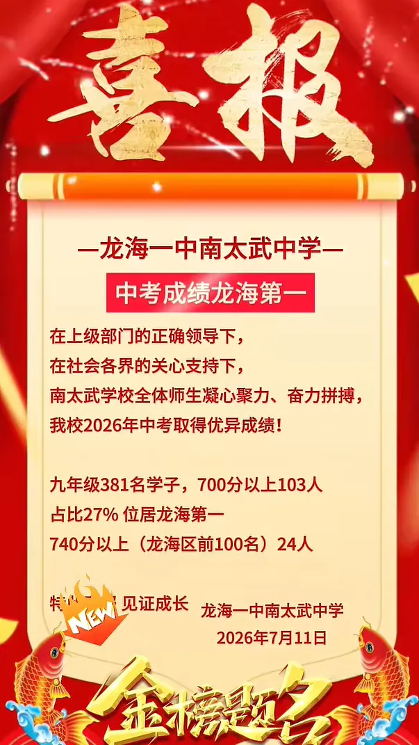 最新!漳州近20所中学2026年中考喜报来了!附漳州各校近3年中考切线!填志愿必看→-第9张图片-四季读书网